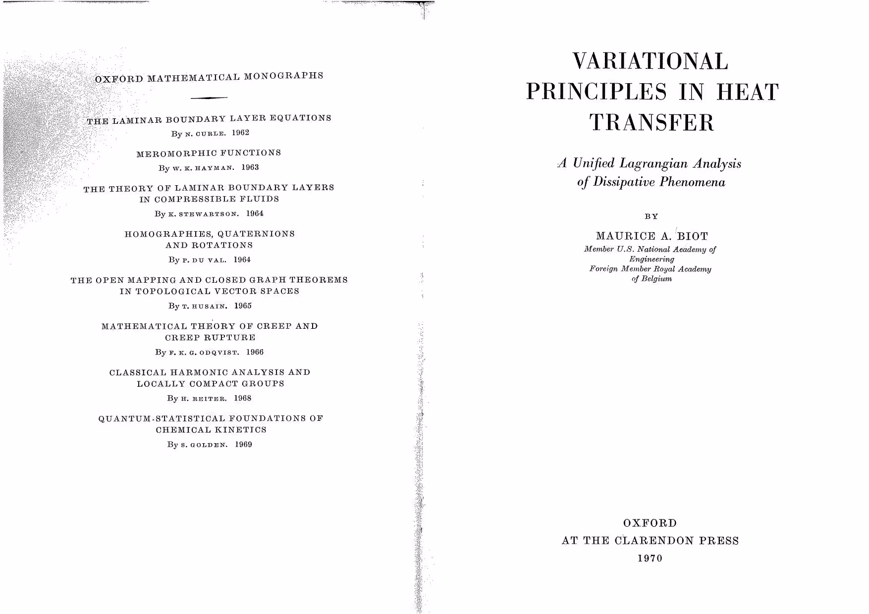 خرید و دانلود نسخه کامل کتاب Variational Principles in Heat Transfer: A Unified Lagrangian Analysis of Dissipative Phenomena
