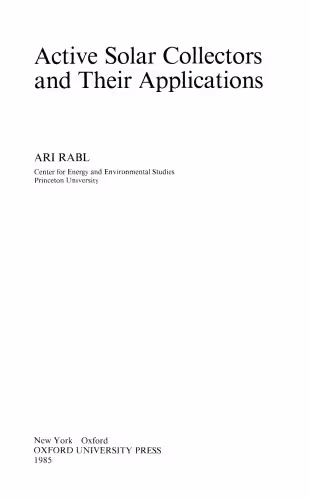 خرید و دانلود نسخه کامل کتاب Active Solar Collectors and Their Applications