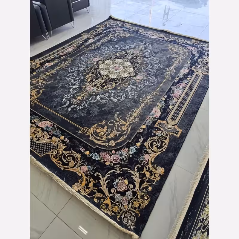 فرش 1200شانه ماشینی کاشان طرح ملودی 9متری(باارسال رایگان)