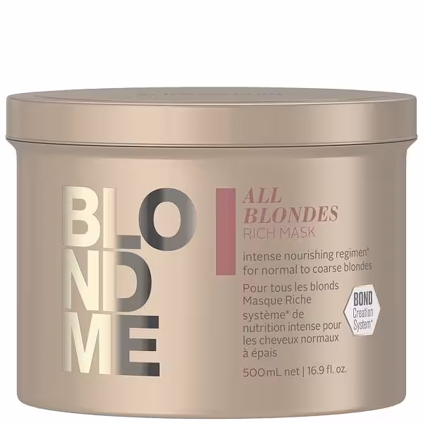 ماسک مو ترمیم کننده شوارتسکف بلوند می آل بلوندز حجم 500 میل Schwarzkopf Blonde Me All Blondes Rich Mask