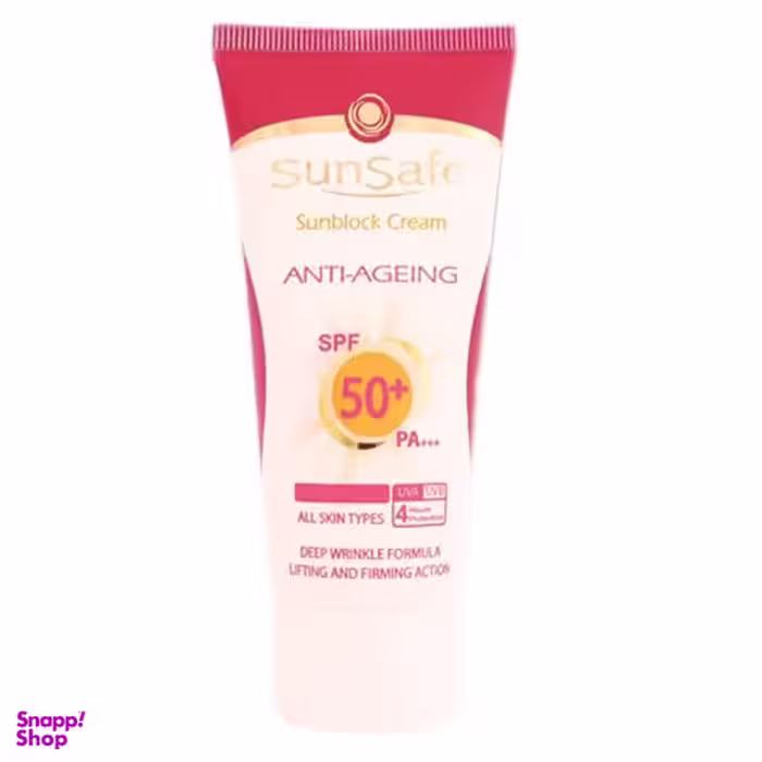 کرم ضد آفتاب و ضد چروک سان سیف SPF50 مقدار 50 گرم