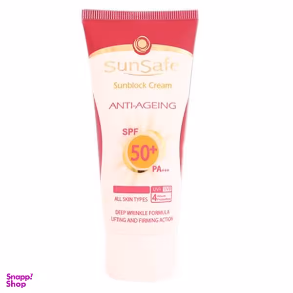 کرم ضد آفتاب و ضد چروک سان سیف SPF50 مقدار 50 گرم