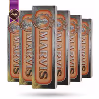 12 عدد خمیر دندان مارویس MARVIS مدل زنجبیل و نعناع Ginger Mint حجم 85 میلی‌ لیتر (اورجینال)