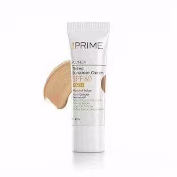 کرم ضد آفتاب Acnex پرایم SPF 60 مناسب پوست چرب حجم 40 میلی لیتر - برنز