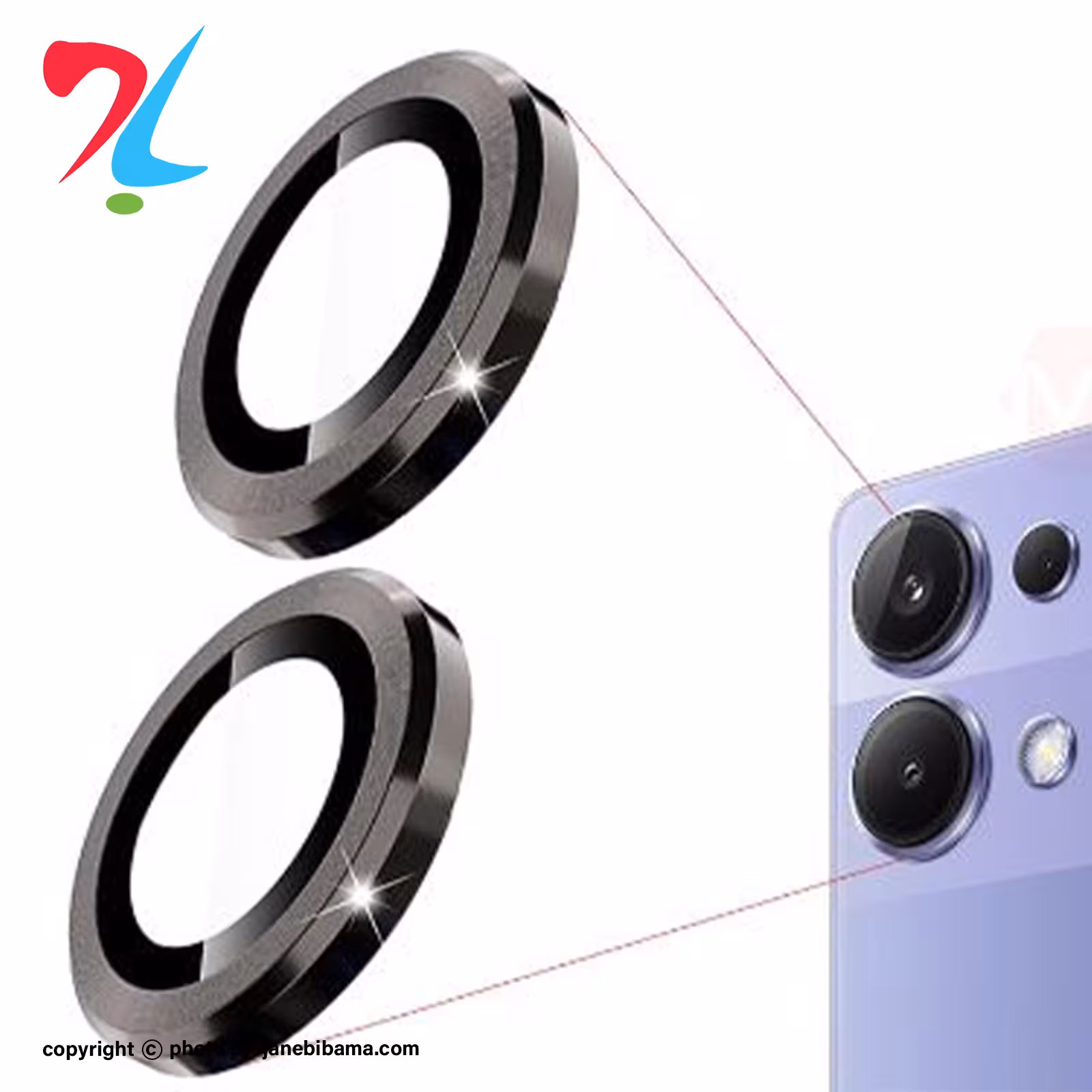 رینگ محافظ لنز دوربین گوشی شیائومی REDMI NOTE 14 4G - مشکی