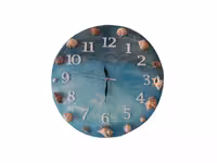 ساعت دیواری رزینی ( طرح دریا صدفی) قطر 45 سانتی متر