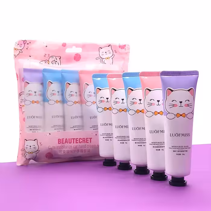 پک 5 عددی کرم دست LUOFMISS طرح گربه