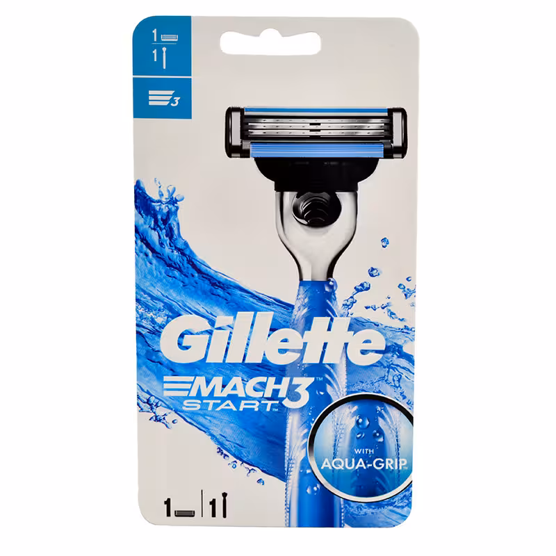 خودتراش دسته مچ تری استارت ژيلت 3 لبه ژیلت Gillette Mach3 start