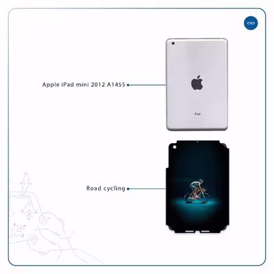 برچسب پوششی ماهوت مدل Road cycling مناسب برای تبلت اپل iPad mini 2012 A1455