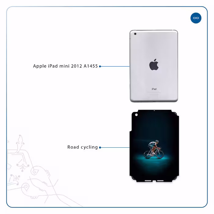 برچسب پوششی ماهوت مدل Road cycling مناسب برای تبلت اپل iPad mini 2012 A1455