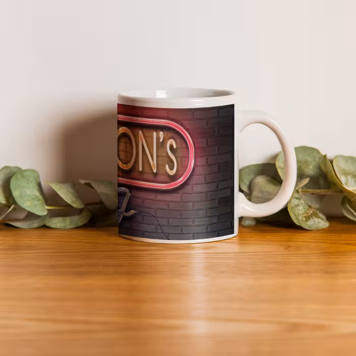 ماگ طرح تابلو نئون مدل کتایون