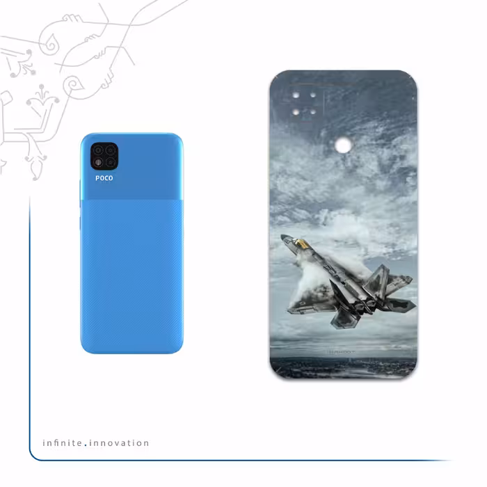 برچسب پوششی ماهوت مدل F-22-Raptor مناسب برای گوشی موبایل شیائومی Poco C3
