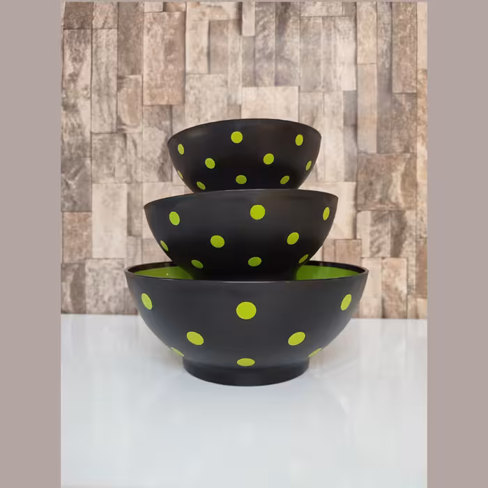 کاسه هپی لایف مدل خالخالی مجموعه 3 عددی