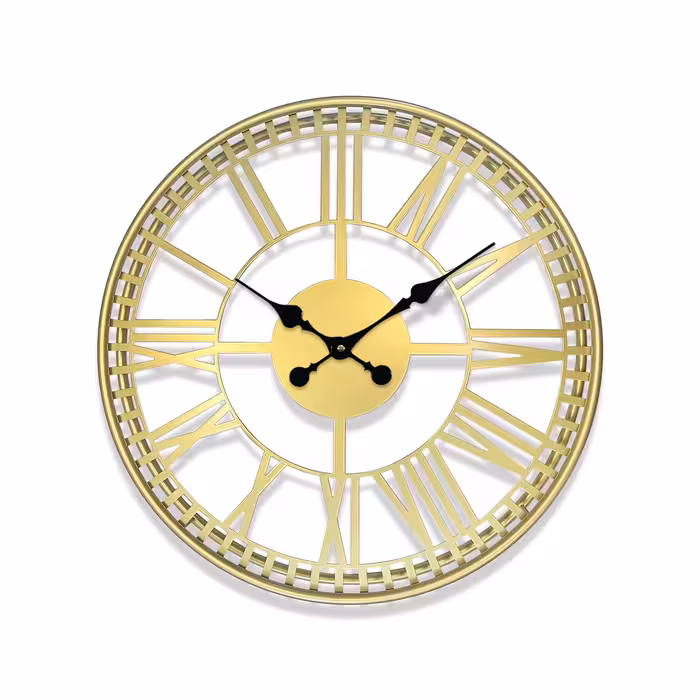 ساعت دیواری آرام مدل سه بعدی فلزی کد 6006