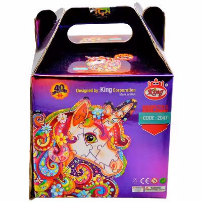 پازل 40 تکه کینگ مدل فانتزی طرح تک شاخ