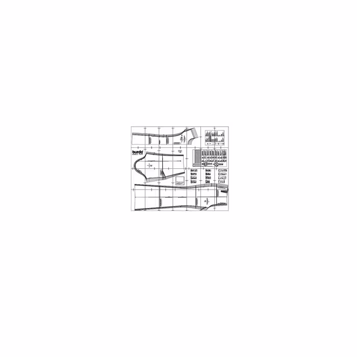 الگو خیاطی تاپ تونیک و شلوار زنانه بوردا استایل کد 6891 سایز 34 تا 44 متد مولر
