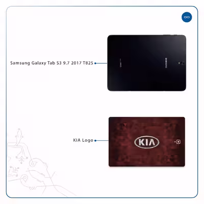 برچسب پوششی ماهوت مدل KIA-Logo مناسب برای تبلت سامسونگ Galaxy Tab S3 9.7 2017 T825