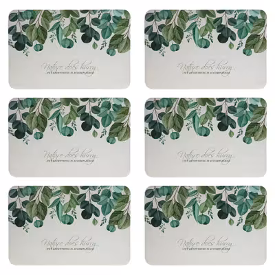 زیربشقابی طرح برگ کد 8119 بسته 6 عددی