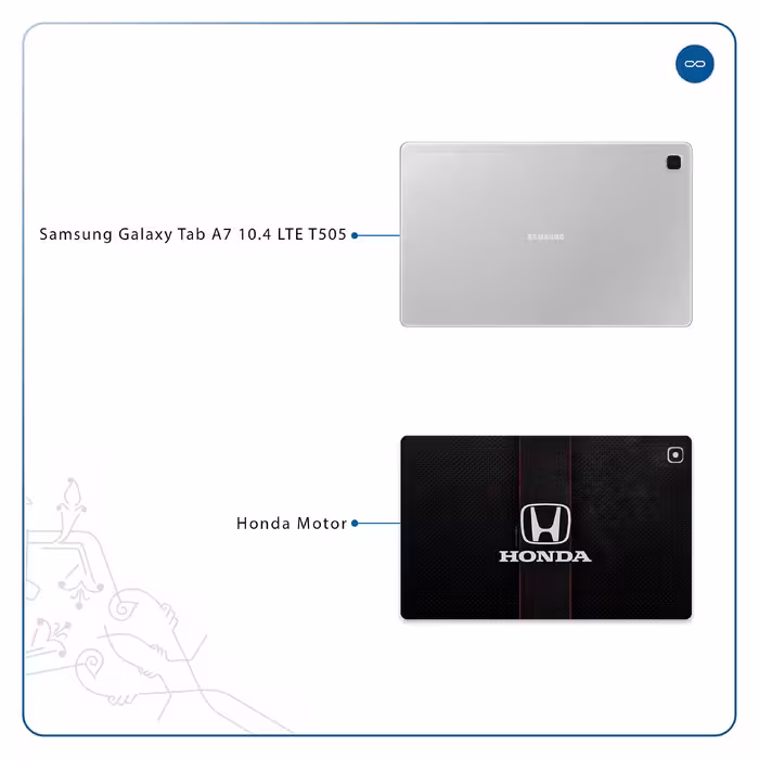 برچسب پوششی ماهوت مدل Honda Motor مناسب برای تبلت سامسونگ Galaxy Tab A7 10.4 LTE 2020 T505