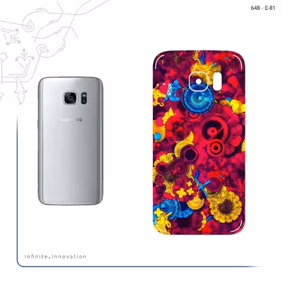 برچسب پوششی ماهوت مدل Vector Flower Garden Digital Art مناسب برای گوشی موبایل سامسونگ Galaxy S7