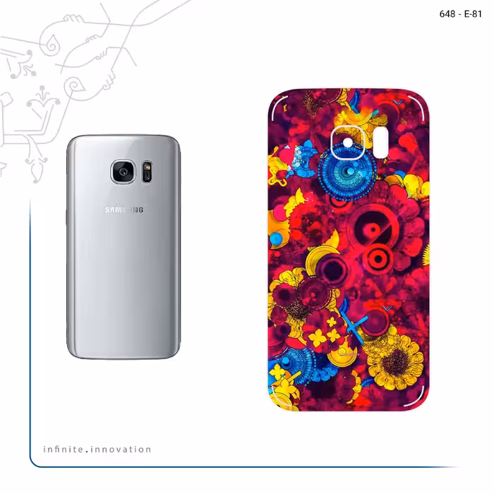 برچسب پوششی ماهوت مدل Vector Flower Garden Digital Art مناسب برای گوشی موبایل سامسونگ Galaxy S7