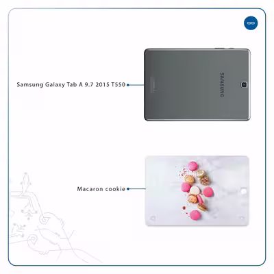برچسب پوششی ماهوت مدل Macaron cookie مناسب برای تبلت سامسونگ Galaxy Tab A 9.7 2015 T550