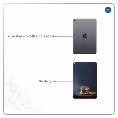برچسب پوششی ماهوت مدل Hamburger مناسب برای تبلت اپل iPad mini (GEN 5) 2019 A2126