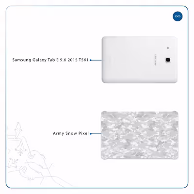 برچسب پوششی ماهوت مدل Army-Snow-Pixel مناسب برای تبلت سامسونگ Galaxy Tab E 9.6 2015 T561