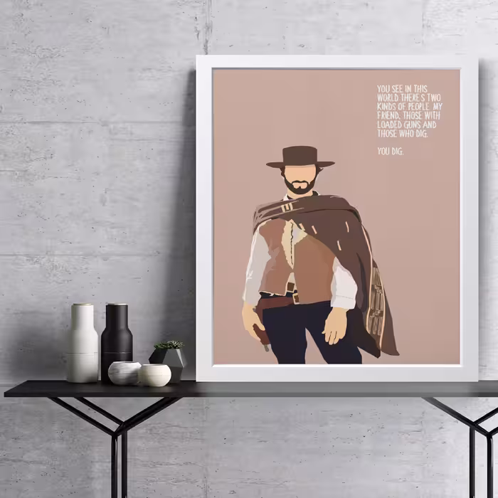 تابلو مدل The Good, The Bad And The Ugly کدS1622-w