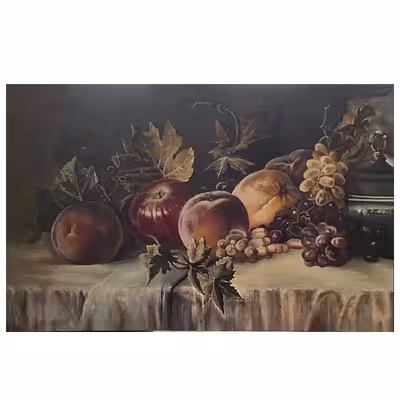 تابلو نقاشی رنگ روغن مدل میز میوه