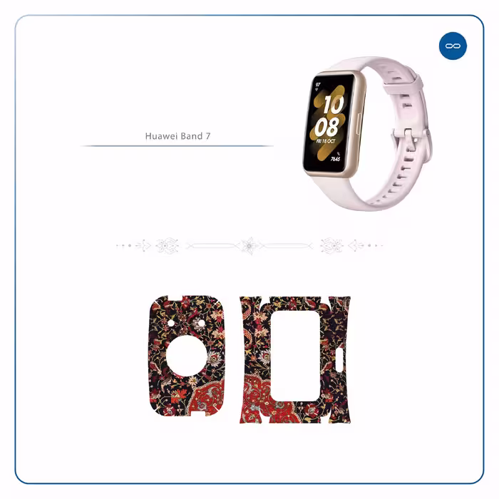 برچسب ماهوت طرح Persian_Carpet_Red مناسب برای ساعت هوشمند هوآوی Band 7