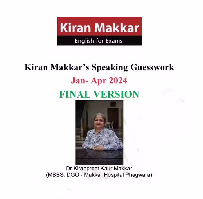 ماکار آیلتس اسپیکینگ | کتاب انگلیسی Makkar IELTS Speaking Guesswork Jan – Apr 2024 Final Version