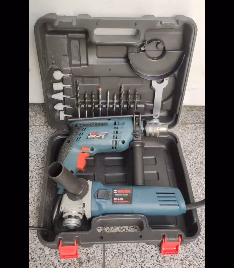 کیت دریل و مینی سنگ طرح بوش مدل M6