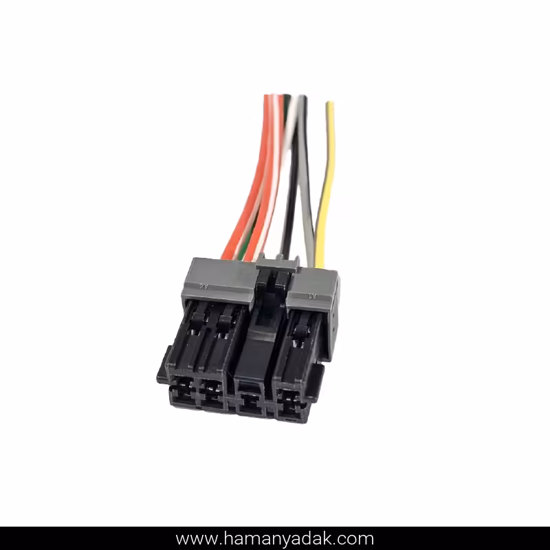 سوکت 7 فیش شیشه بالابر پژو 206 تیپ 2 قدیم برند  BBZ