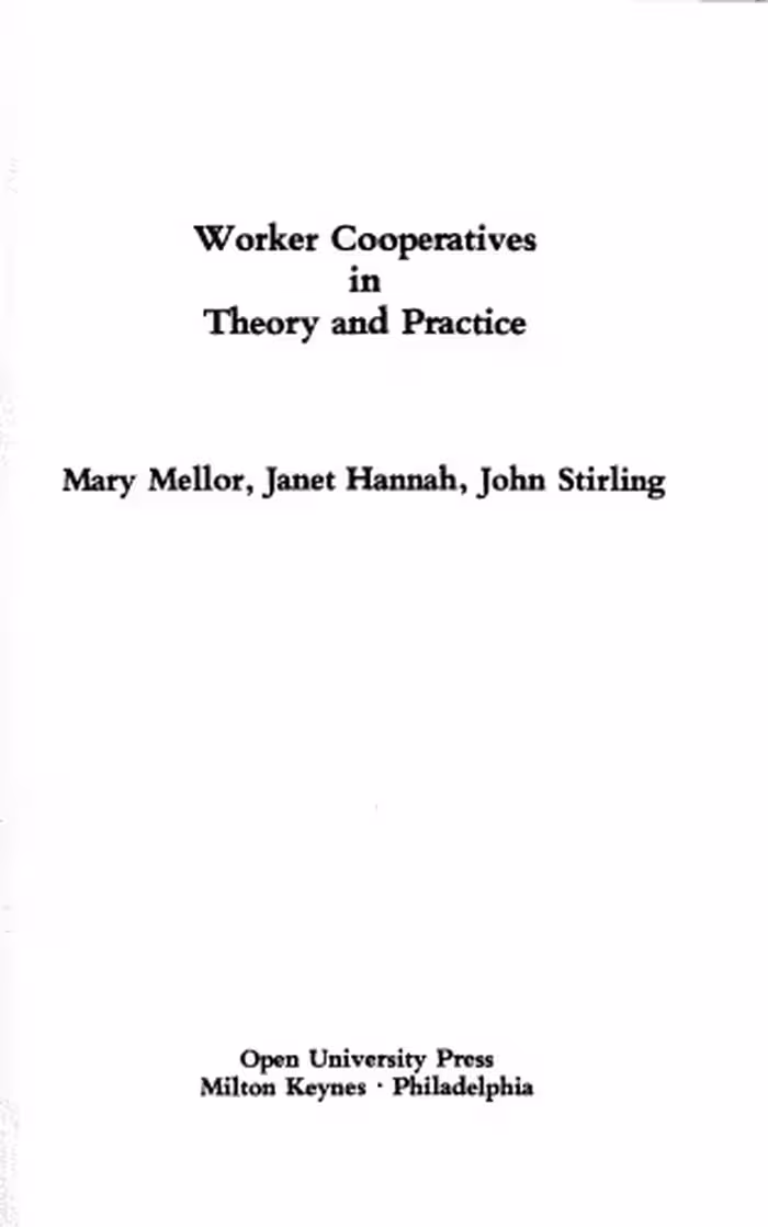 خرید و دانلود نسخه کامل کتاب Worker cooperatives in theory and practice