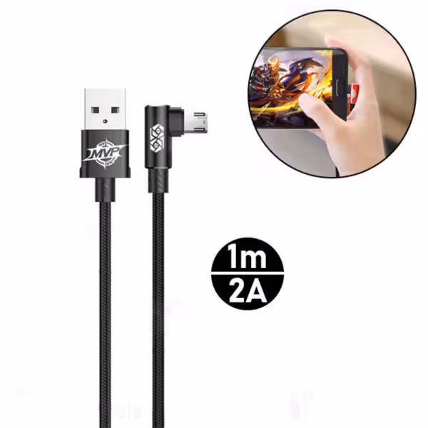 کابل تبدیل USB به microUSB باسئوس گیمینگ مدل CAMMVP-A01