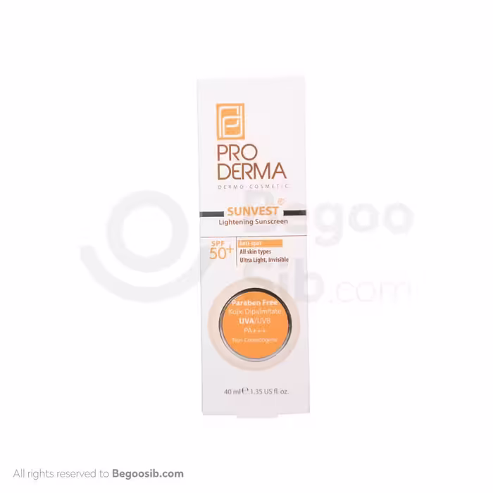 کرم ضدآفتاب و روشن کننده لک های پوست spf 50 فاقد رنگ 40 میلی لیتری