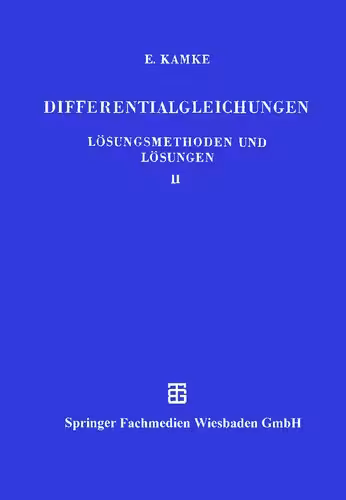 خرید و دانلود نسخه کامل کتاب Differentialgleichungen - Lösungsmethoden und Lösungen II