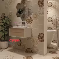 سرامیک شش ضلعی سویا زمینه 24.5*21 ایفا سرام