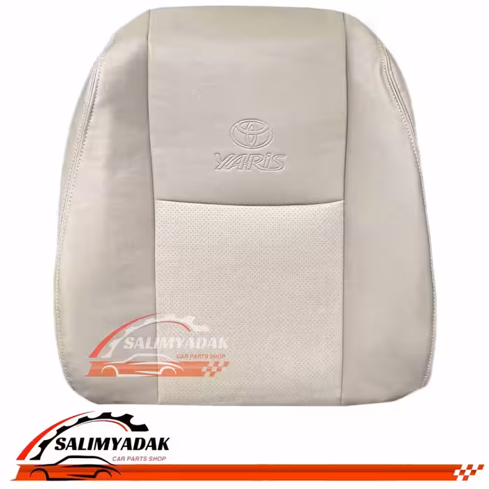 روکش صندلی تویوتا یاریس 2011-2017 چرم رنگ کرم استخوانی