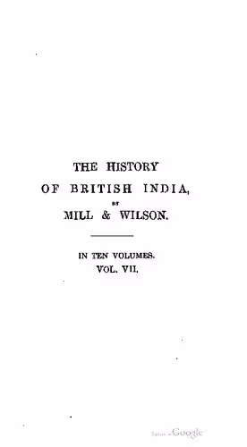 خرید و دانلود نسخه کامل کتاب The history of British India from 1805 to 1835