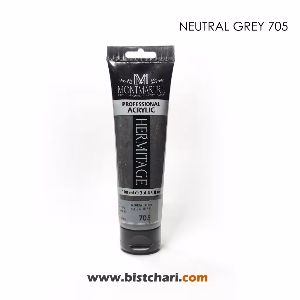 رنگ اکریلیک 100ml کد 705 (Neutral Grey) برند مونمارت Montmartre