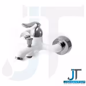 شیر حمام اهرمی سفید کروم آریانا (مدل آریو)