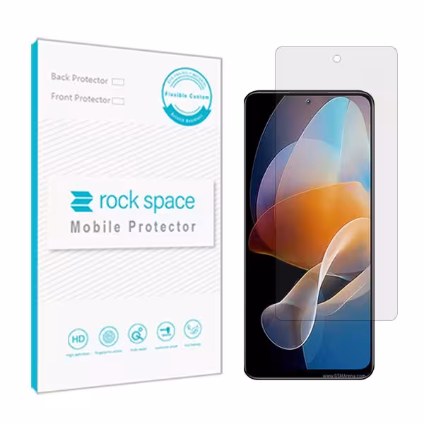 گلس شیائومی Xiaomi Redmi Note 12R PRO مدل نانو هیدروژل شفاف برند راک اسپیس کد S