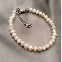 دستبند مروارید پرورشی 4 میل قفل استیل mv9