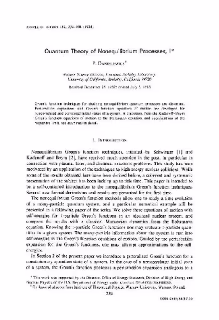 خرید و دانلود نسخه کامل کتاب Quantum theory of nonequilibrium processes 1