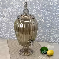 کلمن شیشه ای پینار پایه بلور شامپاینی