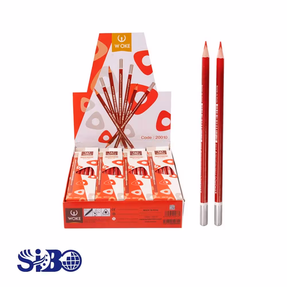 مداد قرمز وک سه گوش صدفی کد 20010