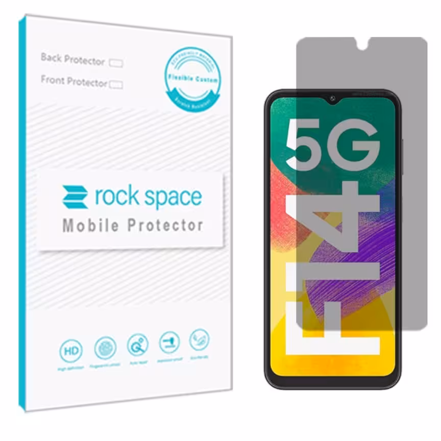 گلس پرایوسی (حریم شخصی)نانو و ضد ضربه گوشی سامسونگ Galaxy F14 5G برند راک اسپیس