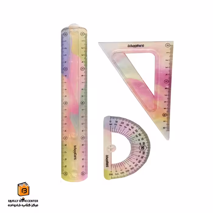 ست گونیا، نقاله و خط کش ژله ای اسکول فنس (Schoolfans)